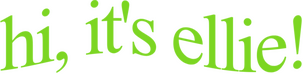 Microsoft WordArt that reads "hi, it's ellie!"
